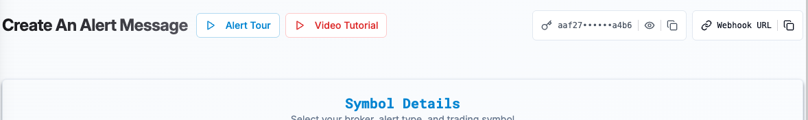 PickMyTrade Symbol Settings heading, Filter symbol control and mapping column labels